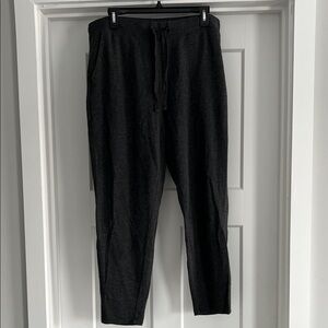 Women's Charcoal Grey Drawstring Joggers with Tapered Leg - 235